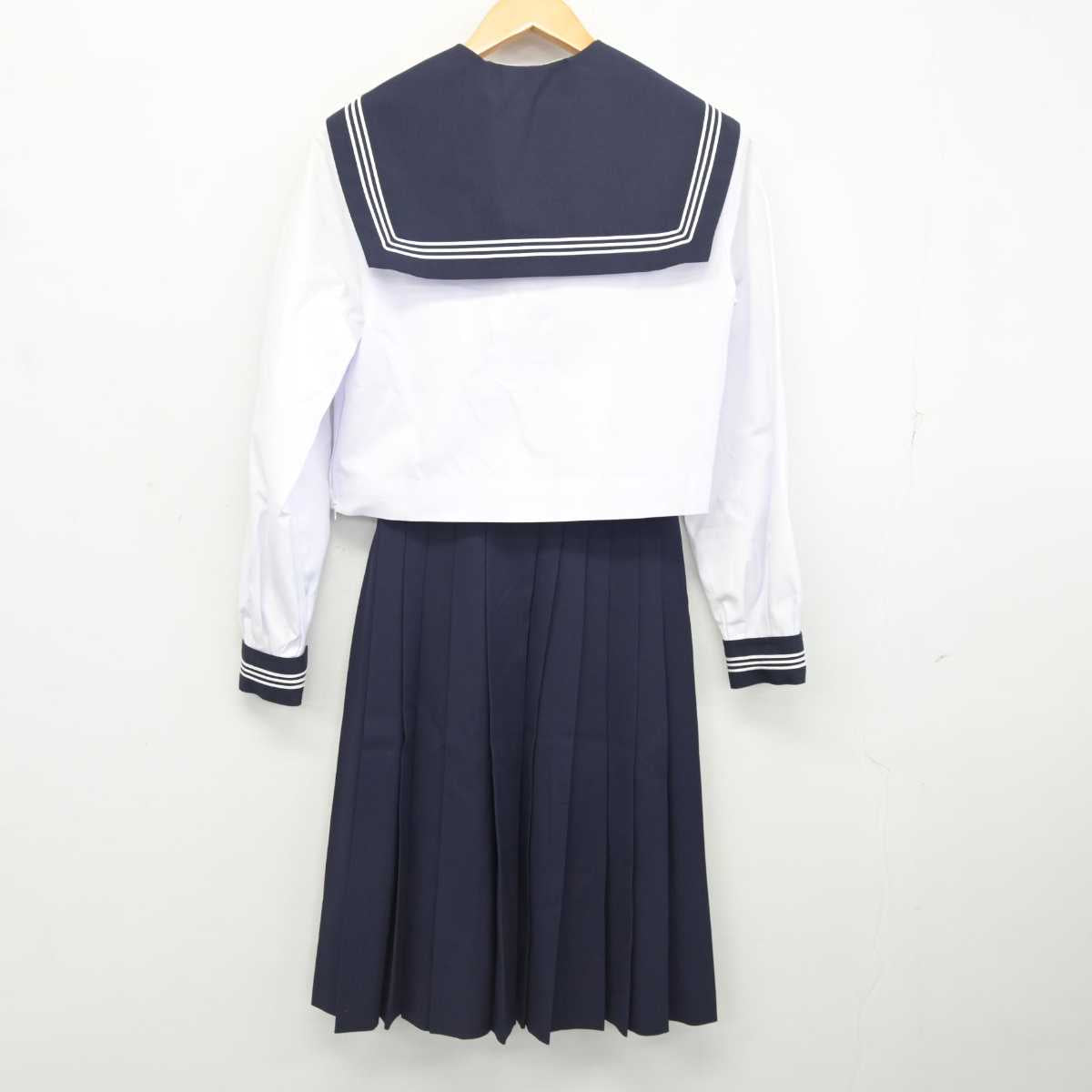 【中古】大阪府 金蘭会高等学校・中学校 女子制服 2点 (セーラー服・スカート) sf077873