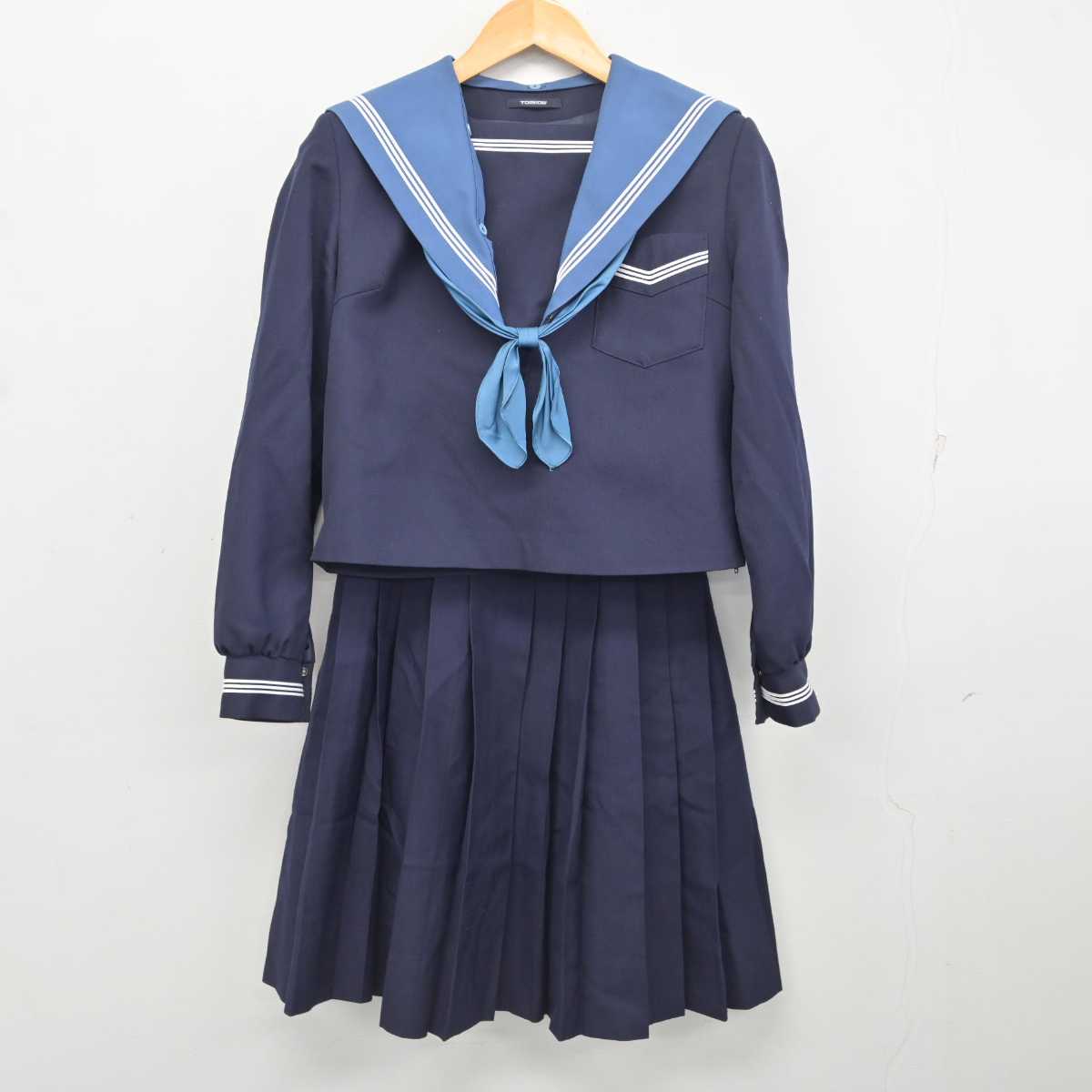 【中古】大阪府 清水谷高等学校 女子制服 4点 (セーラー服・スカート) sf077876