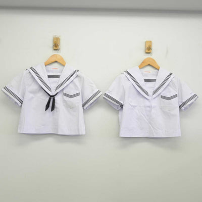 【中古】大阪府 清水谷高等学校 女子制服 4点 (セーラー服・スカート) sf077877