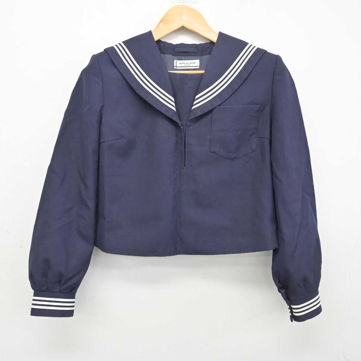 【中古】茨城県 水戸第三高等学校 女子制服 2点 (セーラー服・ジャンパースカート) sf077901