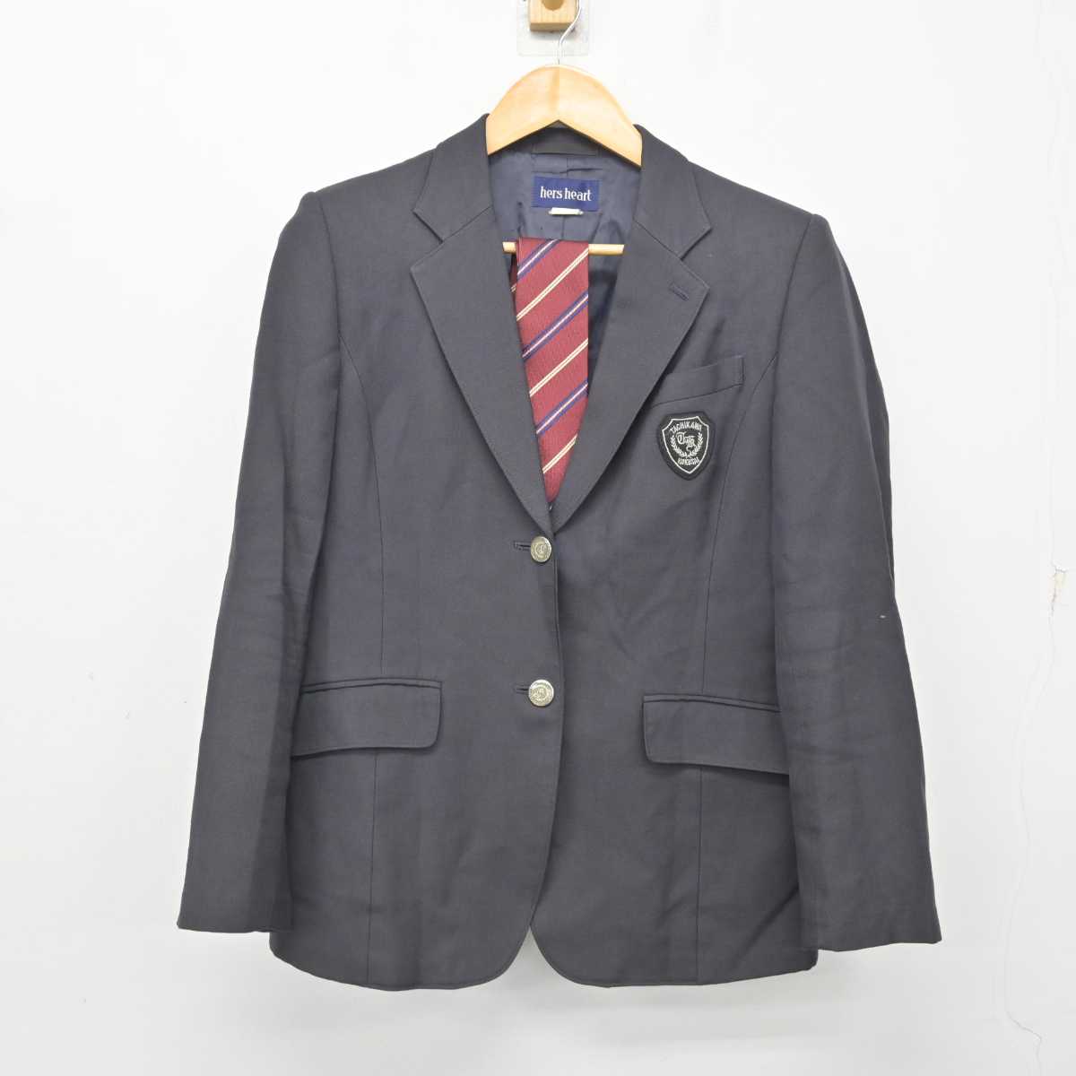 【中古】東京都 立川国際中等教育学校 女子制服 3点 (ブレザー・ニット) sf077919