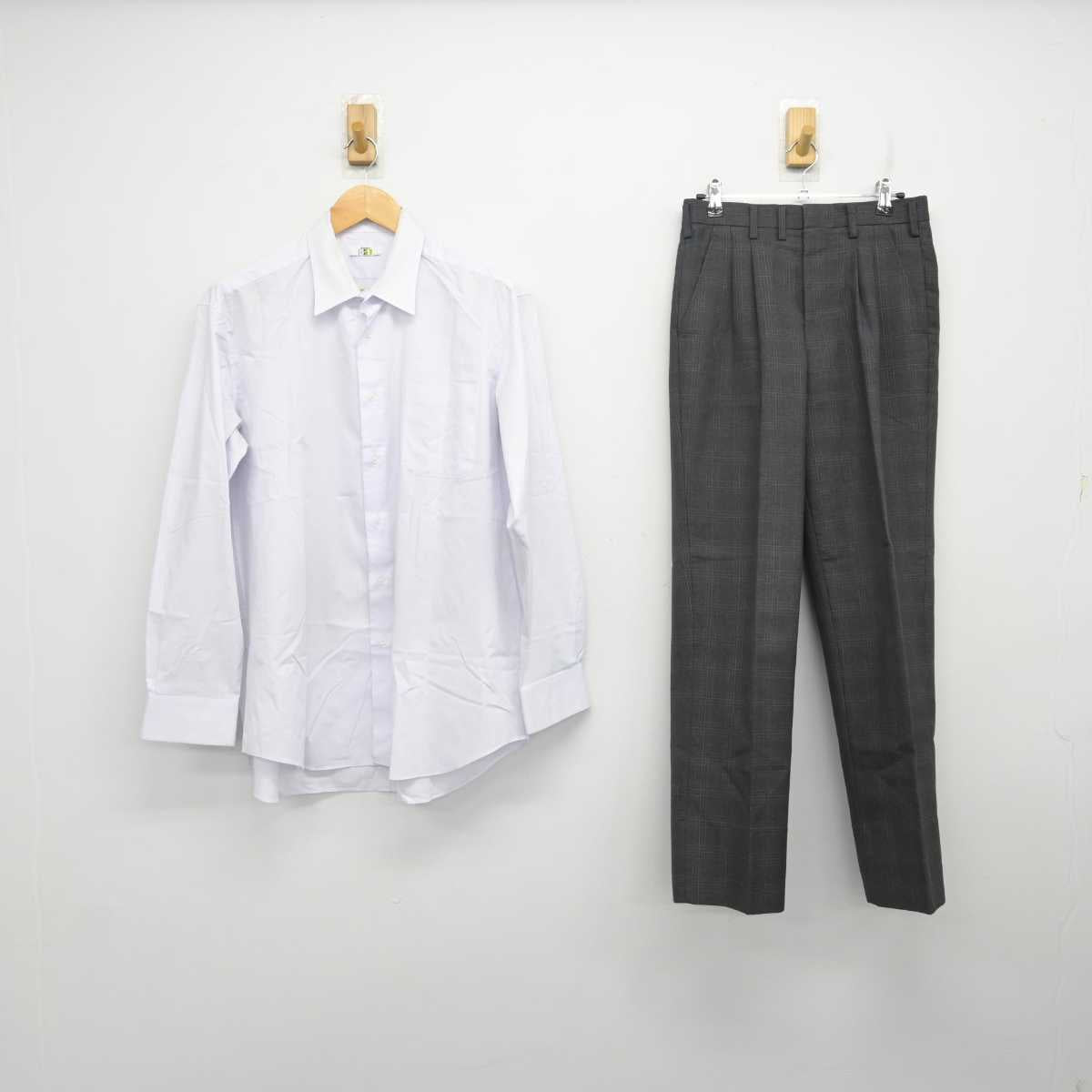 【中古】神奈川県 藤沢工科高等学校 男子制服 4点 (ブレザー・シャツ・ズボン) sf077926