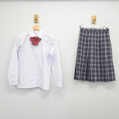 【中古】神奈川県 引地台中学校 女子制服 4点 (ブレザー・シャツ・スカート) sf077928