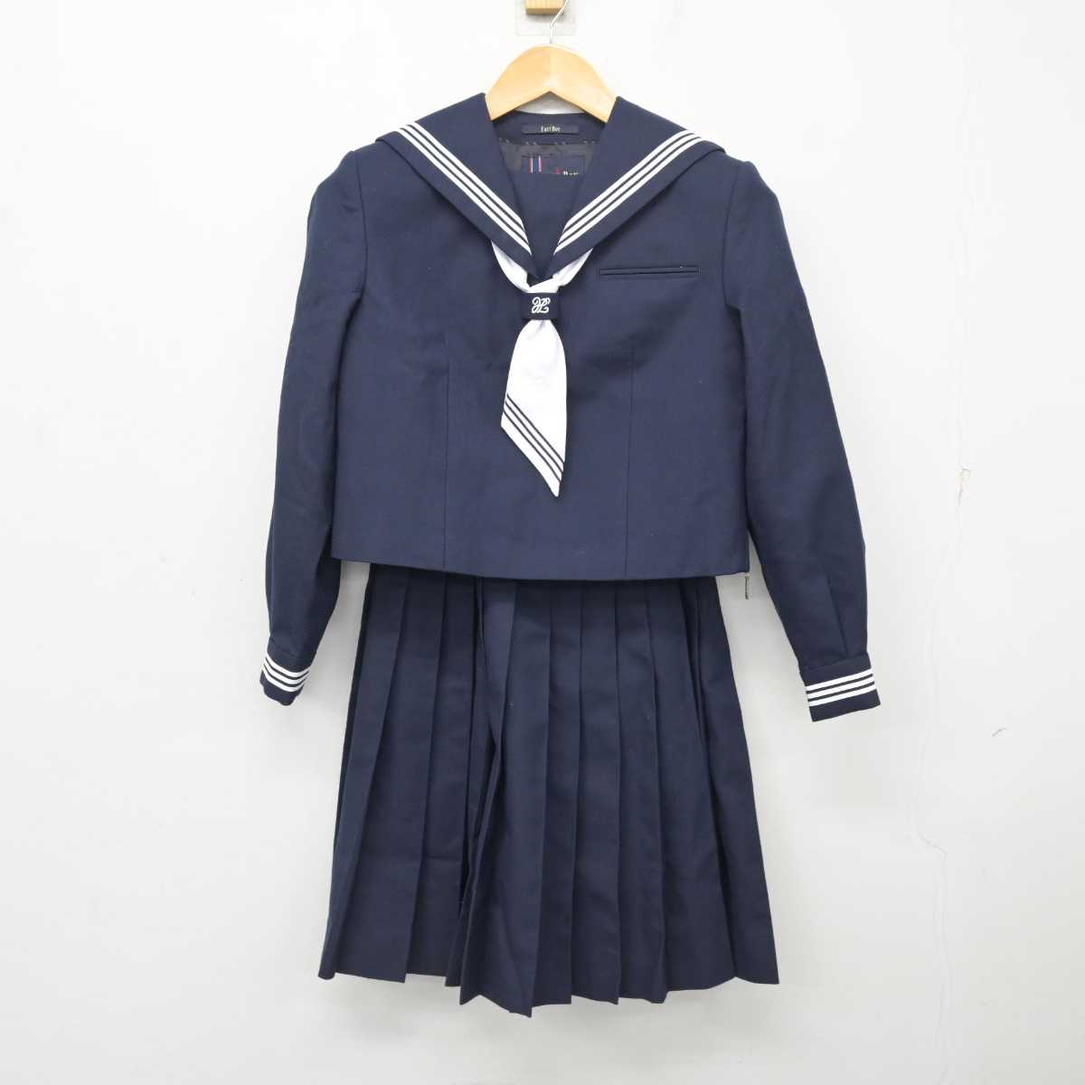 【中古】神奈川県 伊勢原市立中沢中学校 女子制服 5点 (セーラー服・セーラー服・スカート) sf077941