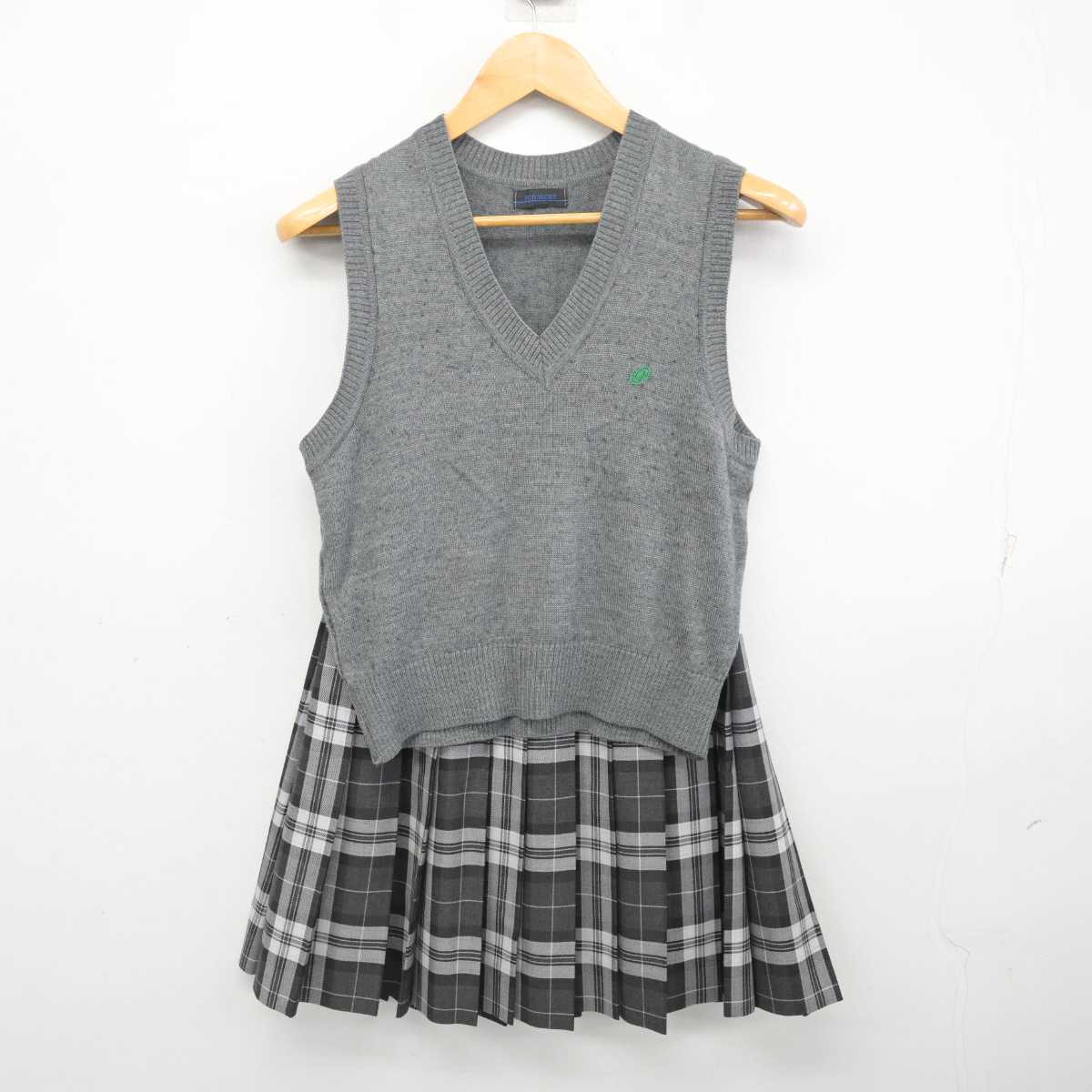 【中古】東京都 昭和第一高等学校 女子制服 3点 (ブレザー・ニットベスト・スカート) sf077970