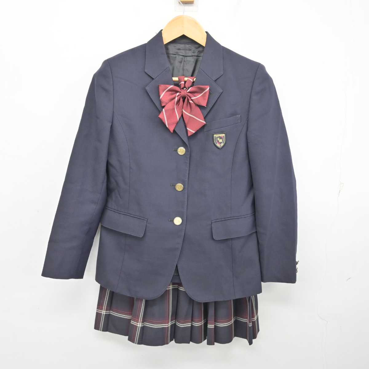 【中古】東京都 小平南高等学校 女子制服 4点 (ブレザー・ニット・スカート) sf077971