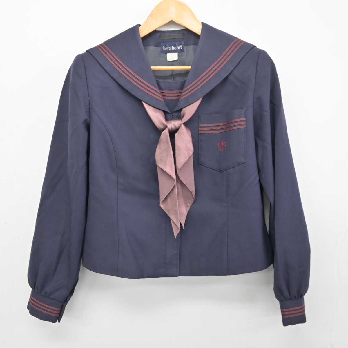 【中古】東京都 富士高等学校 女子制服 3点 (セーラー服・スカート) sf077989