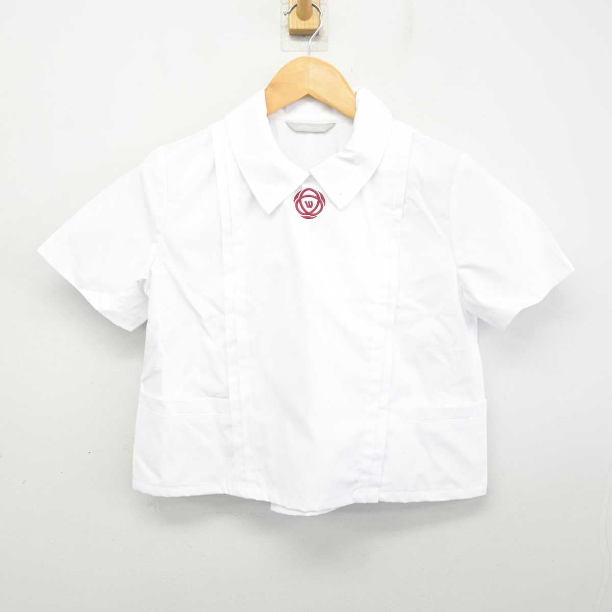 【中古】奈良県 育英西中学校 女子制服 2点 (シャツ・スカート) sf078005