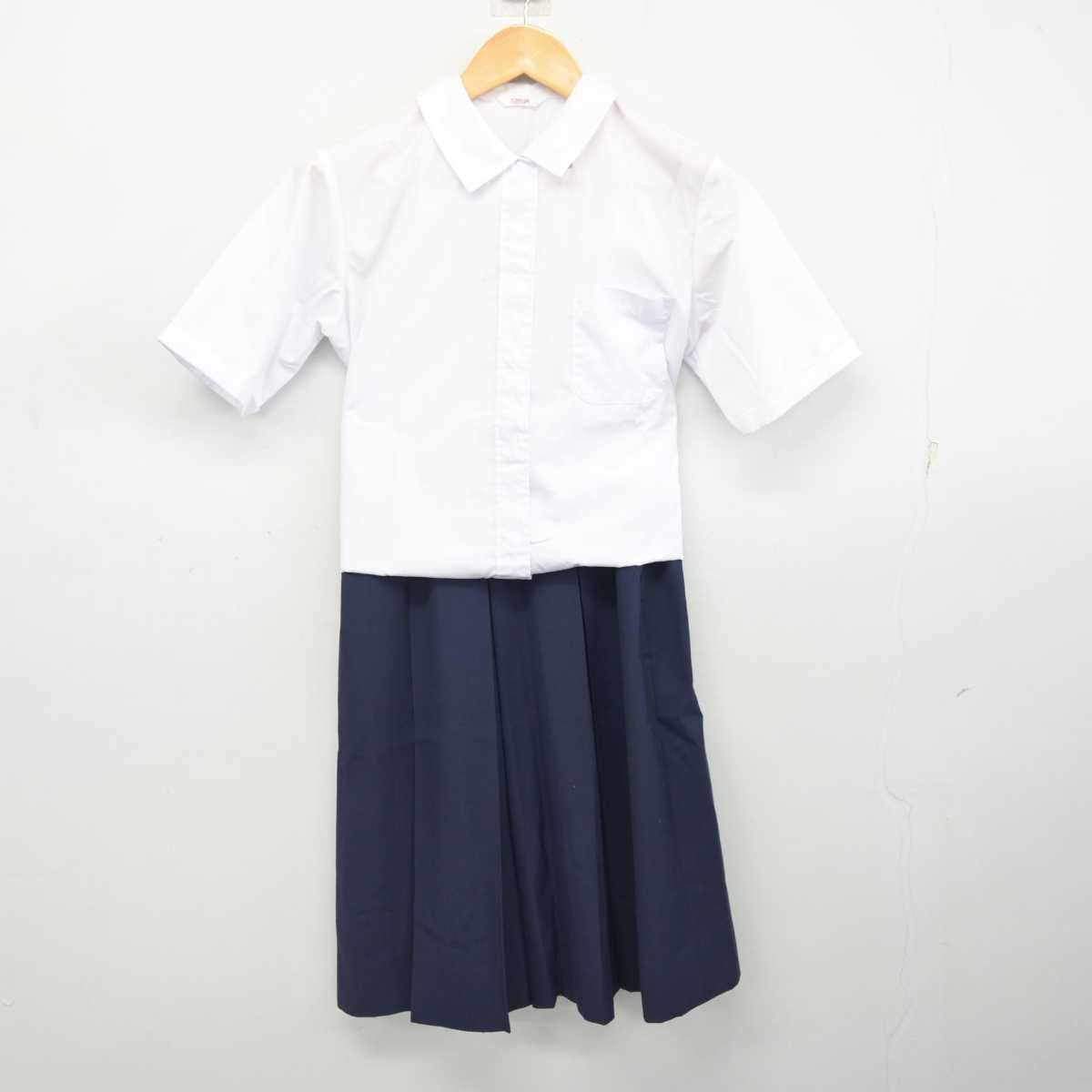 【中古】静岡県 浜松市立高台中学校 女子制服 3点 (ベスト・シャツ・スカート) sf078010