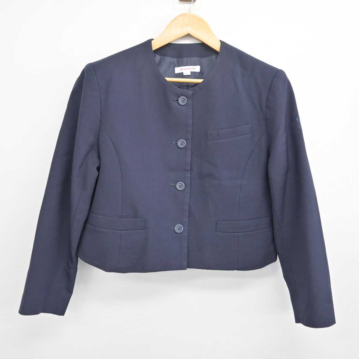 【中古】佐賀県 佐賀清和高等学校 女子制服 2点 (ブレザー・ニット) sf078013