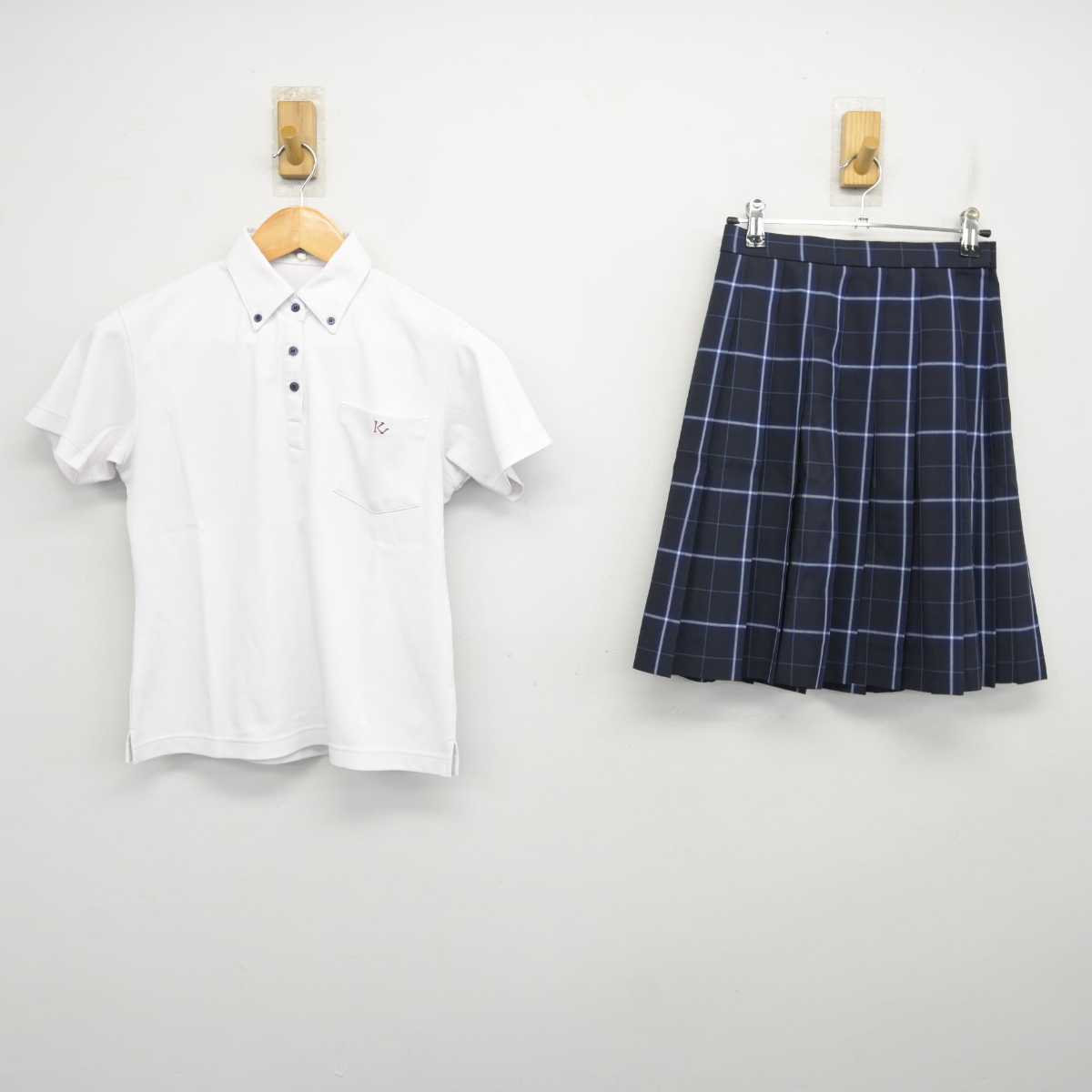 【中古】東京都 駒場学園高等学校 女子制服 2点 (シャツ・スカート) sf078038