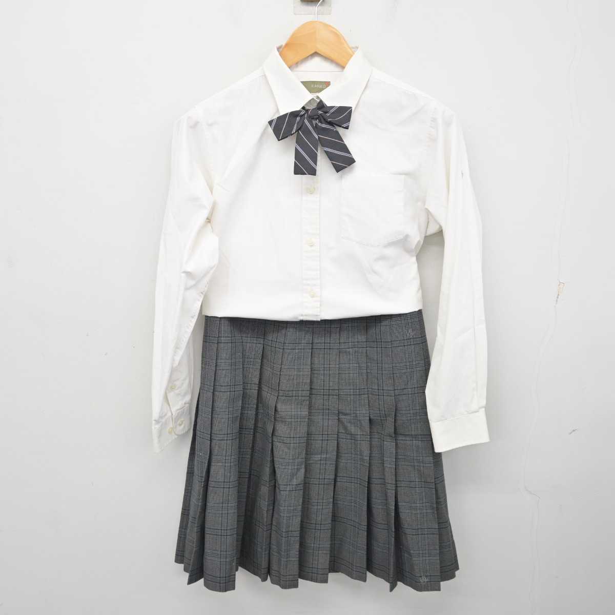 【中古】埼玉県 草加高等学校 女子制服 5点 (ブレザー・シャツ・スカート) sf078045