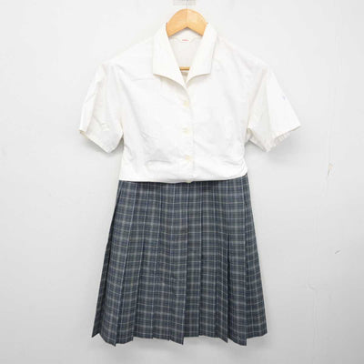 【中古】埼玉県 草加高等学校 女子制服 2点 (シャツ・スカート) sf078047