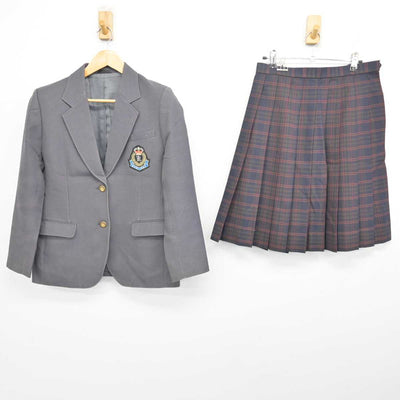 【中古】京都府 久御山中学校 女子制服 2点 (ブレザー・スカート) sf078058