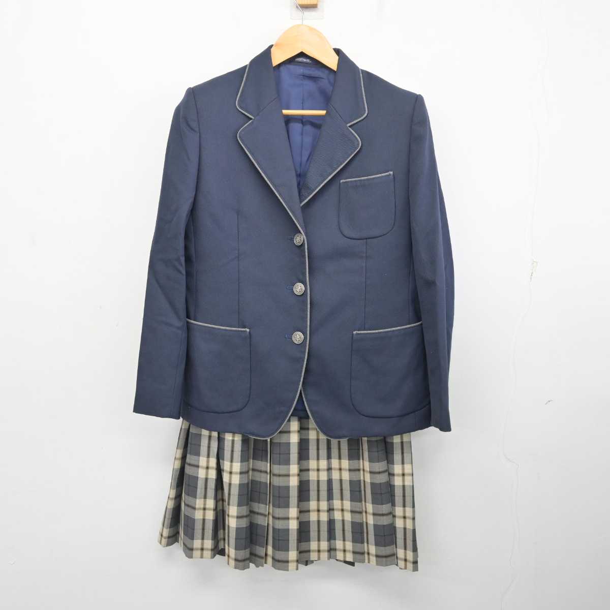 【中古】静岡県 沼津高等学校・中等部 女子制服 2点 (ブレザー・スカート) sf078082