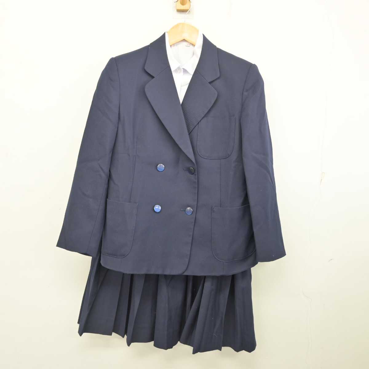 【中古】栃木県 雀宮中学校 女子制服 4点 (ブレザー・ベスト・シャツ・スカート) sf078086