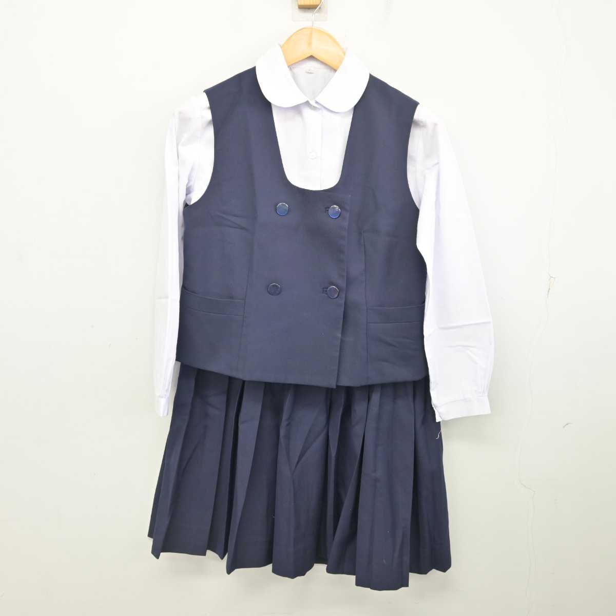 【中古】栃木県 雀宮中学校 女子制服 4点 (ブレザー・ベスト・シャツ・スカート) sf078086