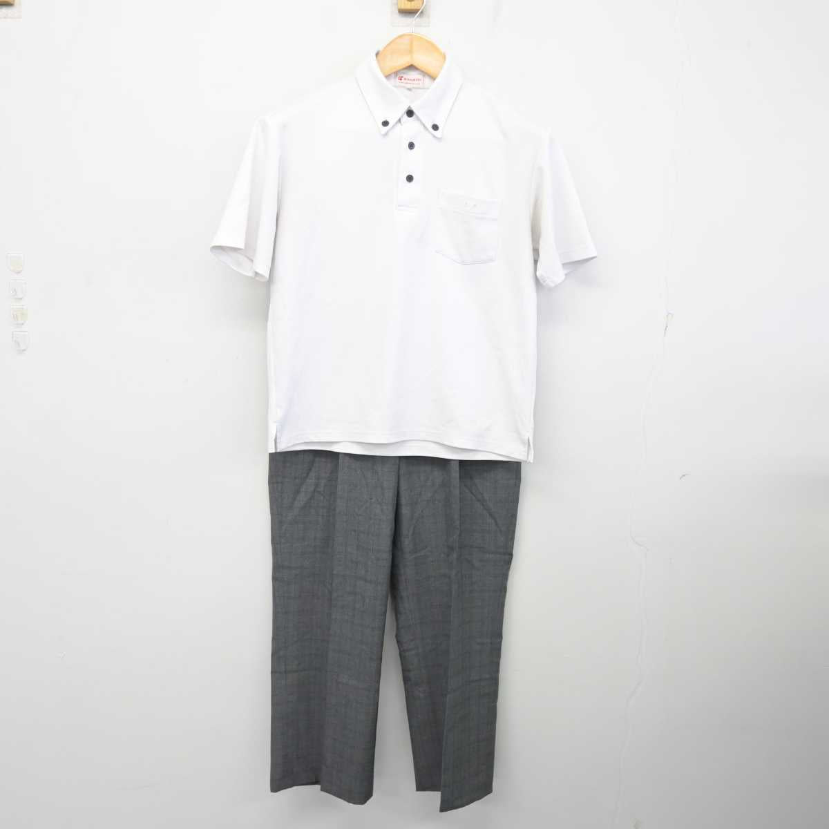 【中古】広島県 安西中学校 男子制服 2点 (シャツ・ズボン) sf078098