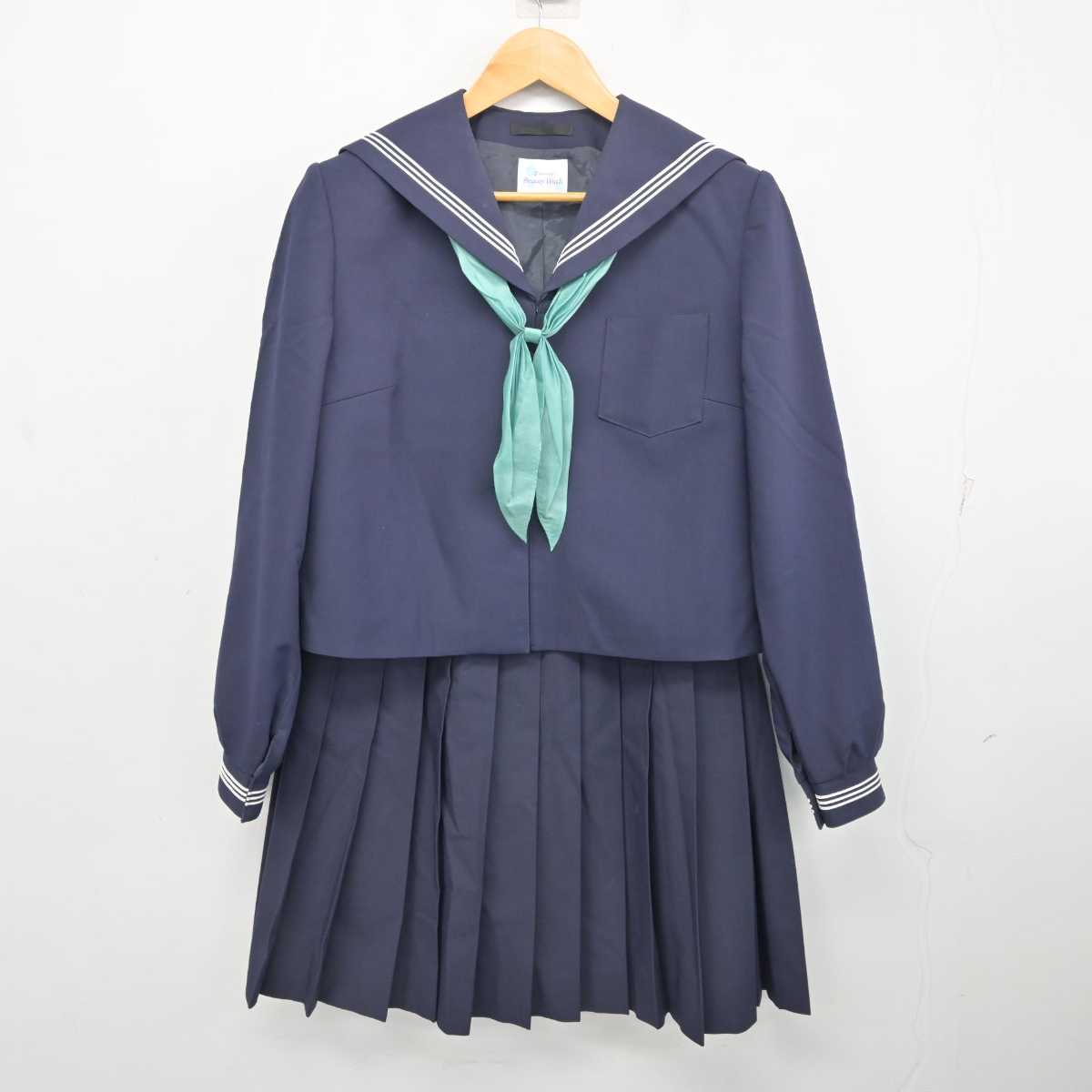 【中古】青森県 弘前市立第四中学校 女子制服 3点 (セーラー服・スカート) sf078113