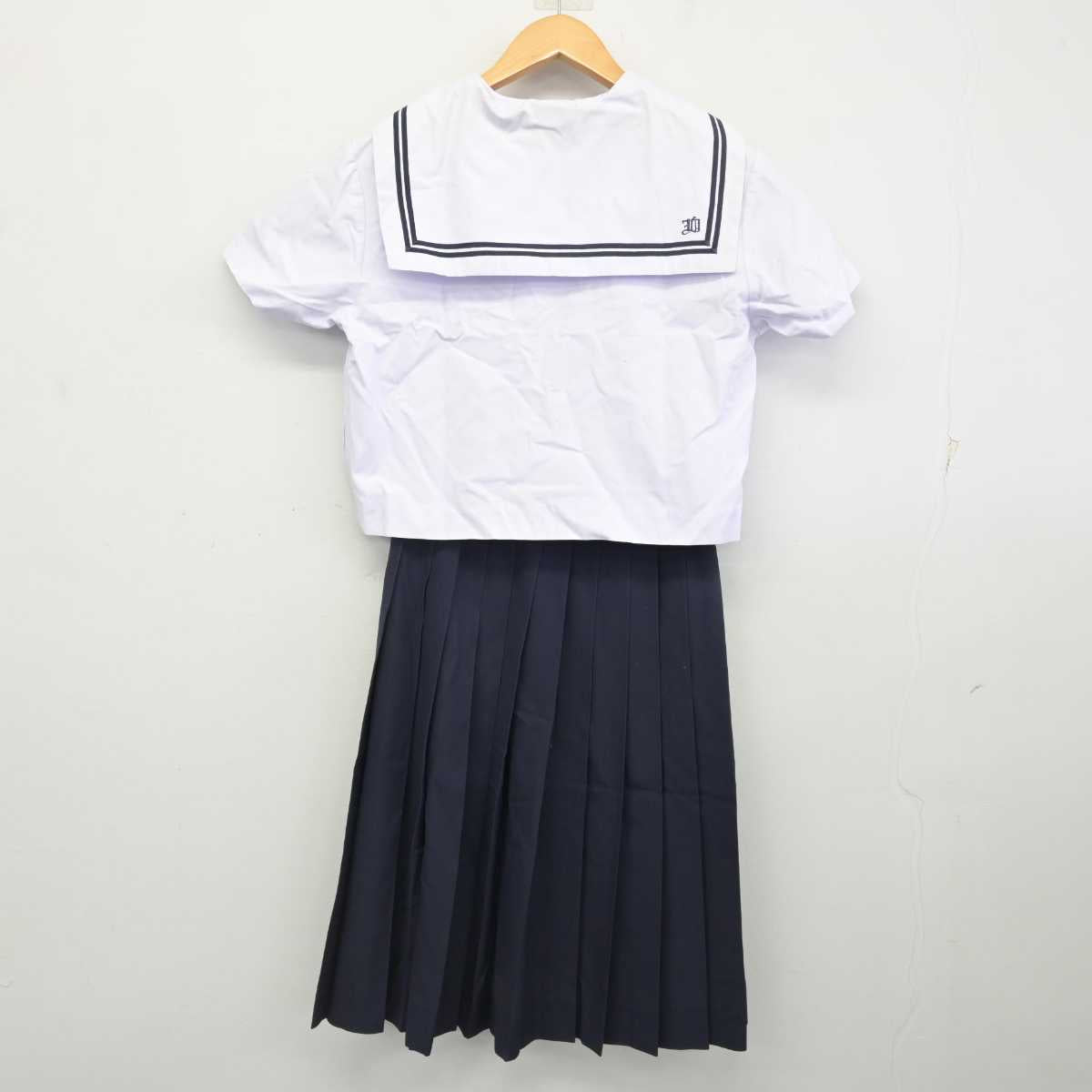 【中古】広島県 尾道東高等学校 女子制服 2点 (セーラー服・スカート) sf078127