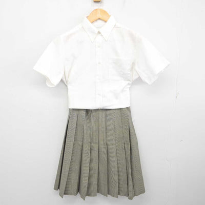 【中古】大阪府 淀商業高等学校 女子制服 3点 (ニットベスト・シャツ・スカート) sf078157