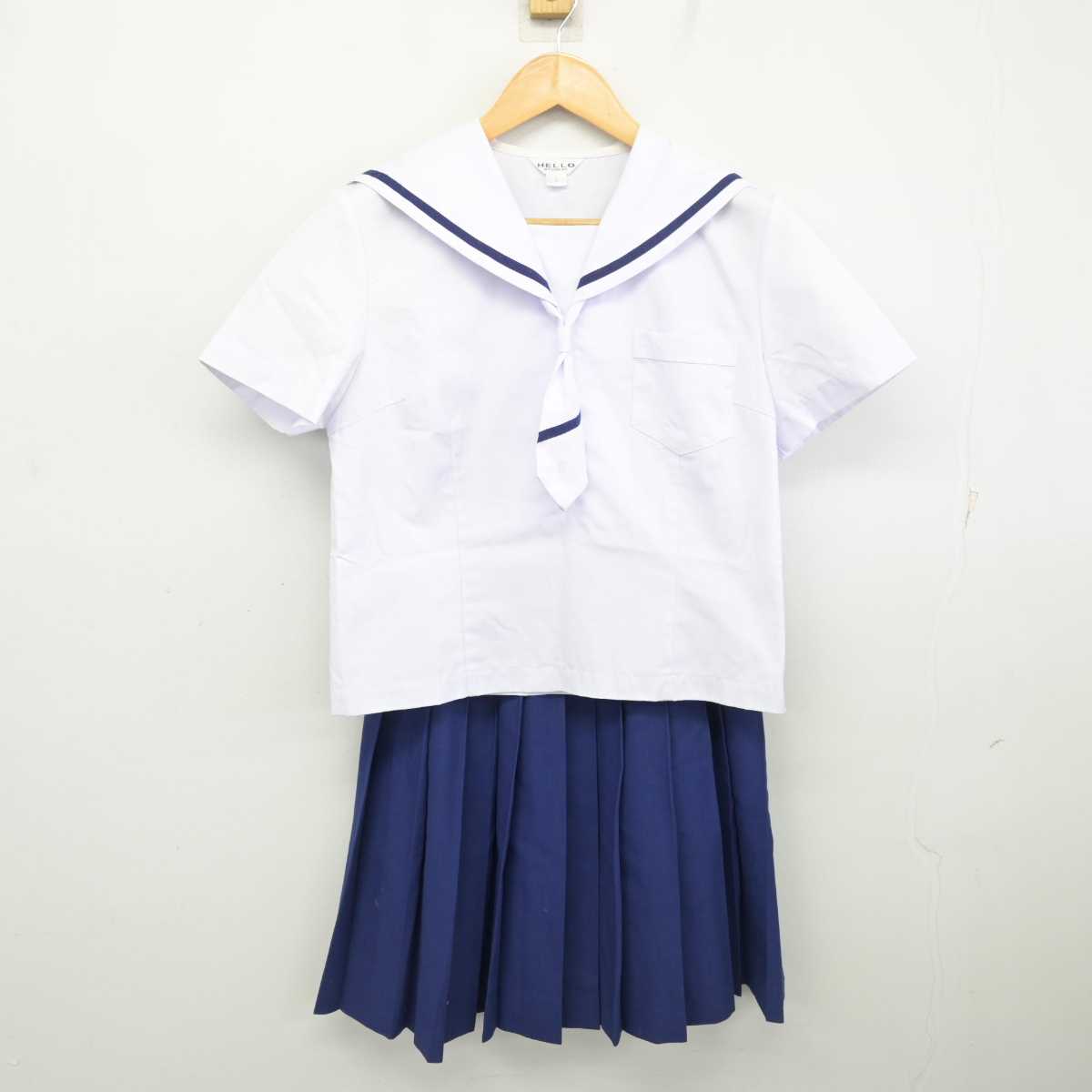 【中古】石川県 白山市立北辰中学校 女子制服 3点 (セーラー服・スカート) sf078166