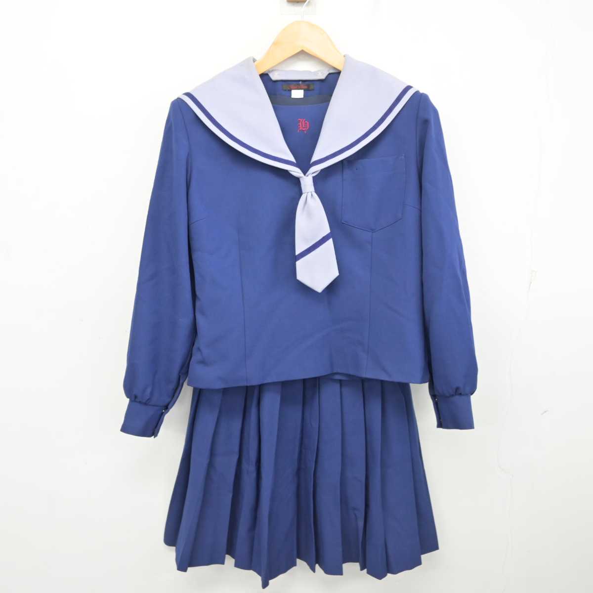 【中古】石川県 白山市立北辰中学校 女子制服 3点 (セーラー服・スカート) sf078168