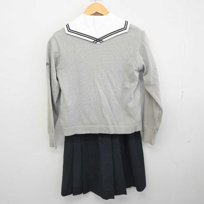 【中古】兵庫県 啓明学院中学校 女子制服 3点 (ニット・ブラウス・スカート) sf078181