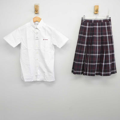 【中古】滋賀県 立命館守山中学校 女子制服 2点 (シャツ・スカート) sf078191