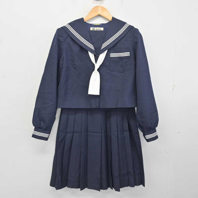 【中古】静岡県 笠井中学校 女子制服 3点 (セーラー服・スカート) sf078194