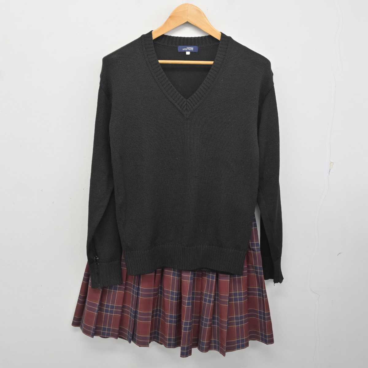 【中古】埼玉県 八潮南高等学校 女子制服 3点 (ブレザー・ニット・スカート) sf078214