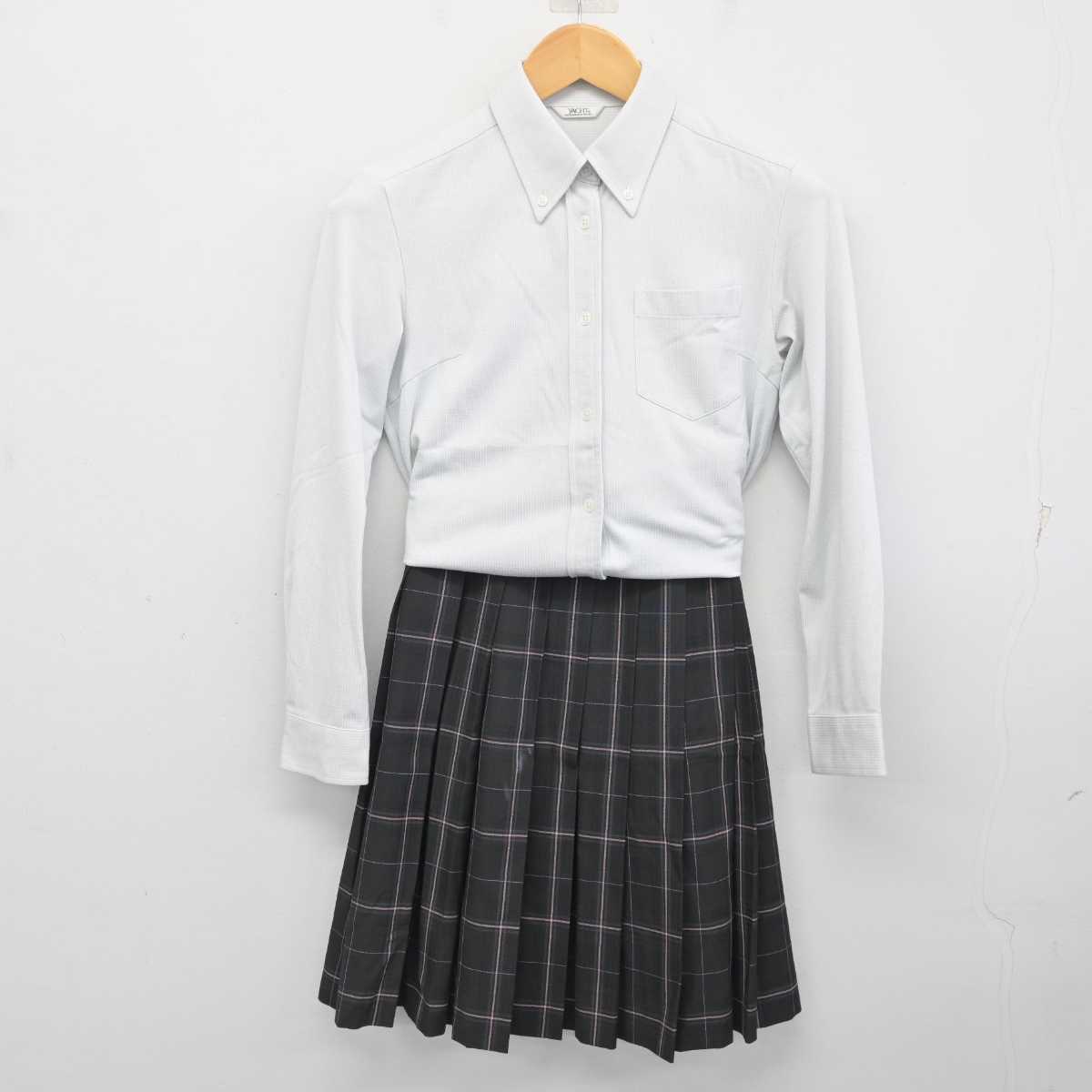 【中古】東京都 中央大学附属中学校 女子制服 2点 (シャツ・スカート) sf078226