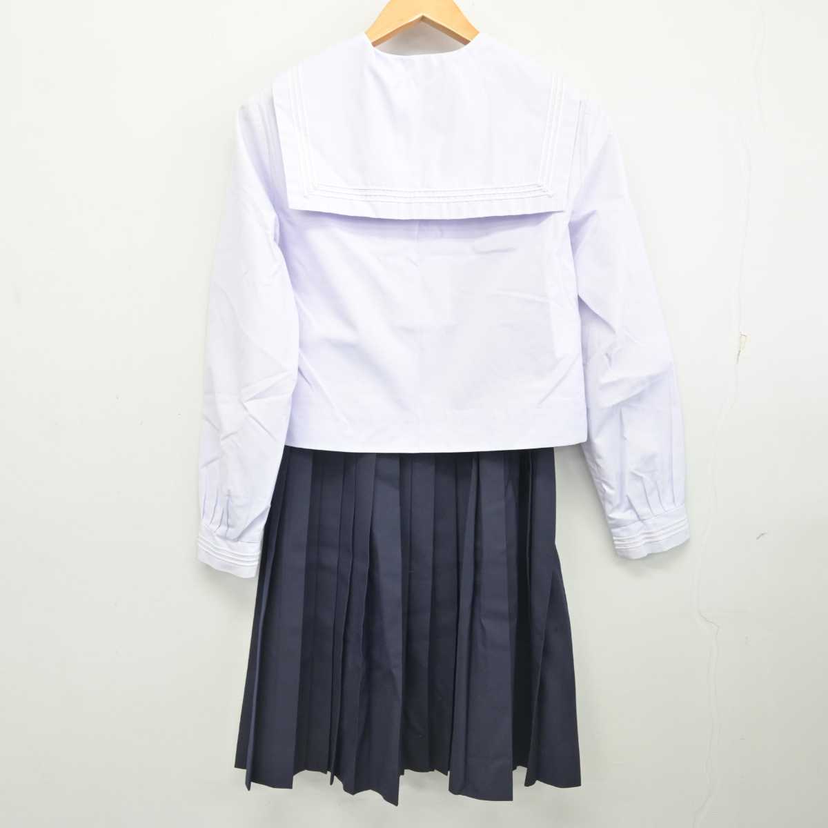 【中古】兵庫県 小野高等学校 女子制服 2点 (セーラー服・スカート) sf078234