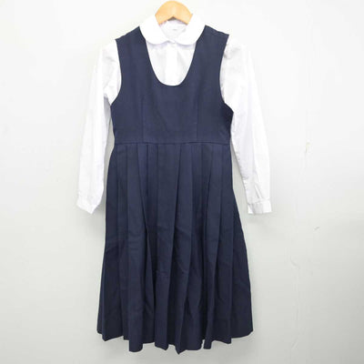 【中古】熊本県 熊本市立藤園中学校 女子制服 2点 (シャツ・ジャンパースカート) sf078245