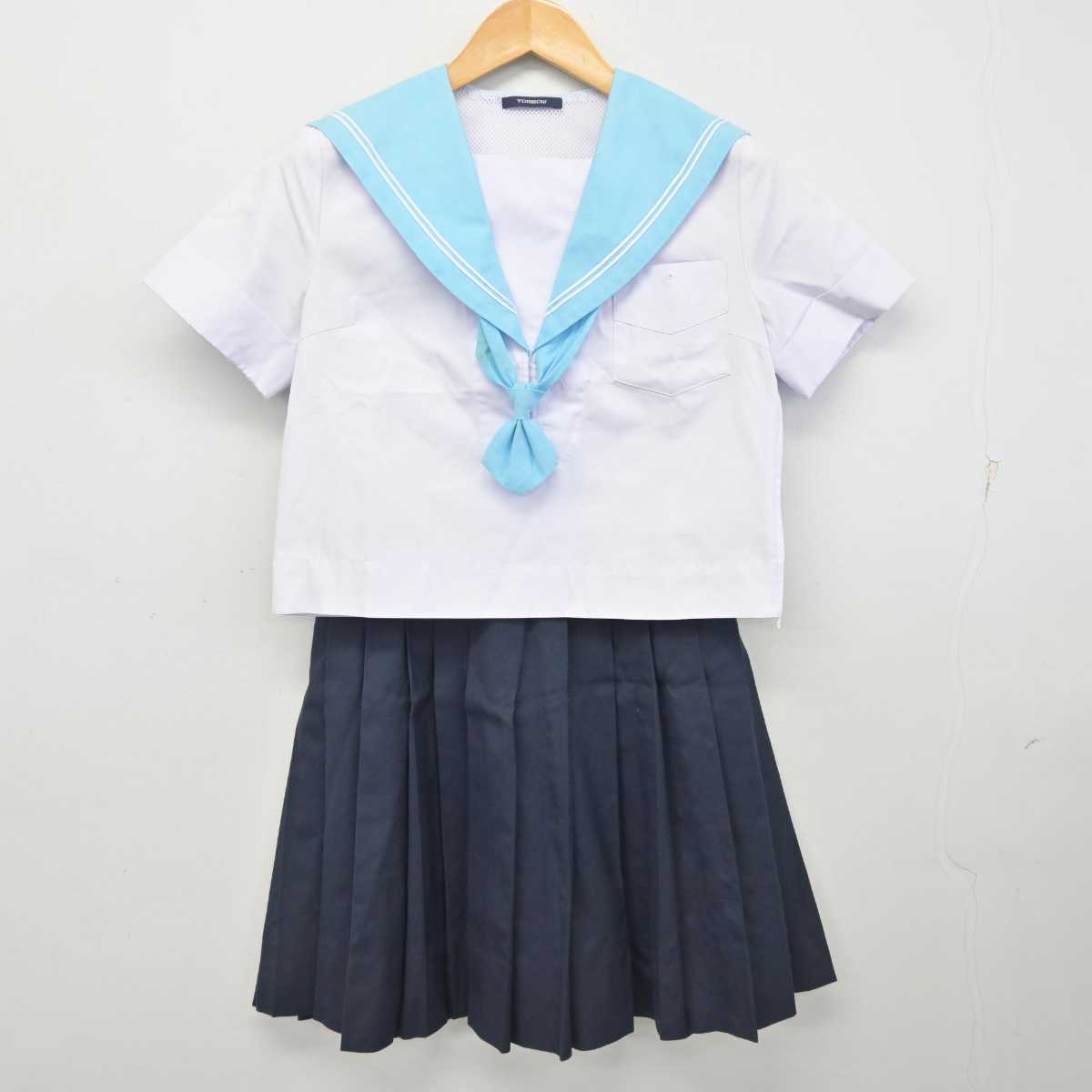 【中古】大阪府 夕陽丘高等学校 女子制服 3点 (セーラー服・スカート) sf078255