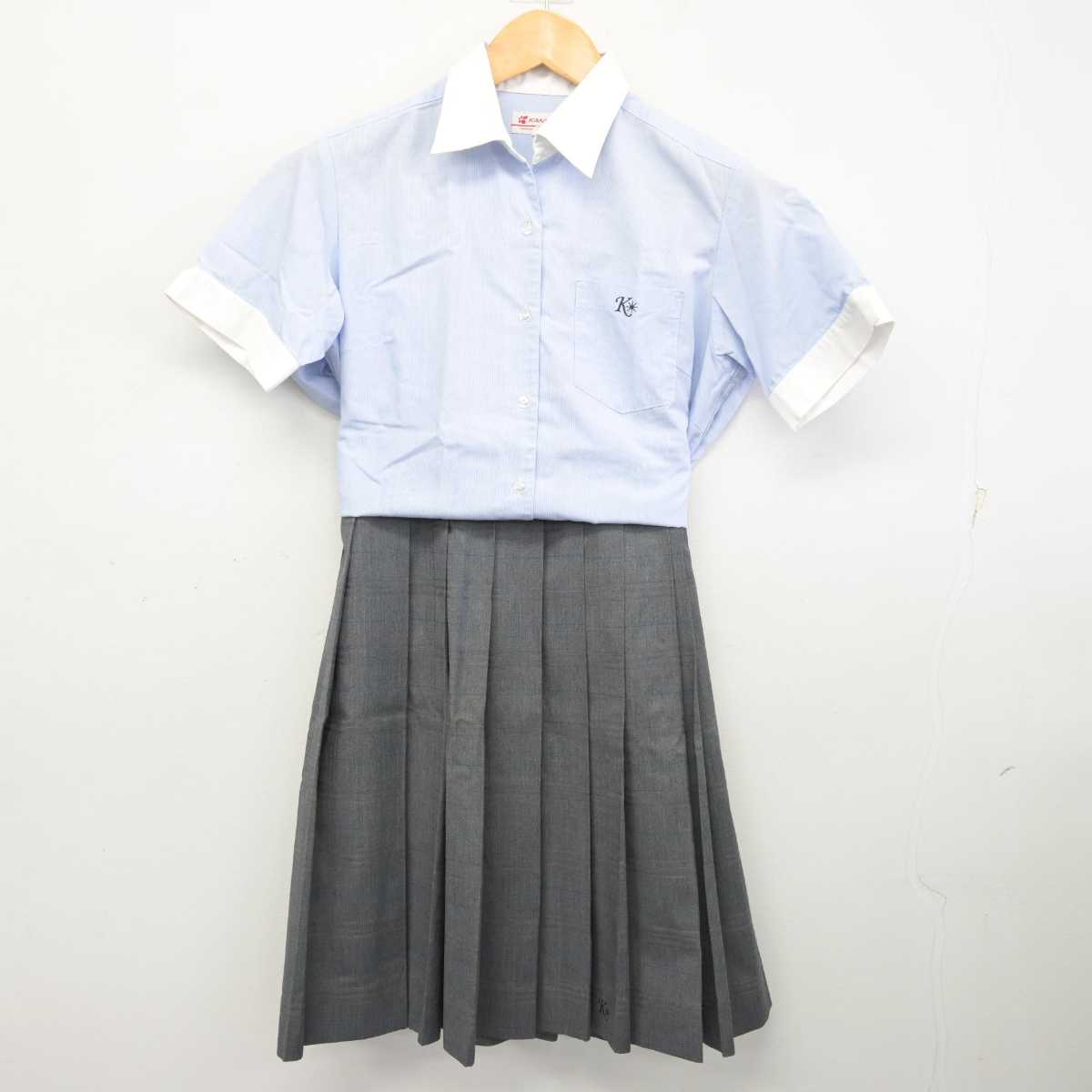 【中古】東京都 啓明学園中学高等学校 女子制服 3点 (シャツ・シャツ・スカート) sf078261