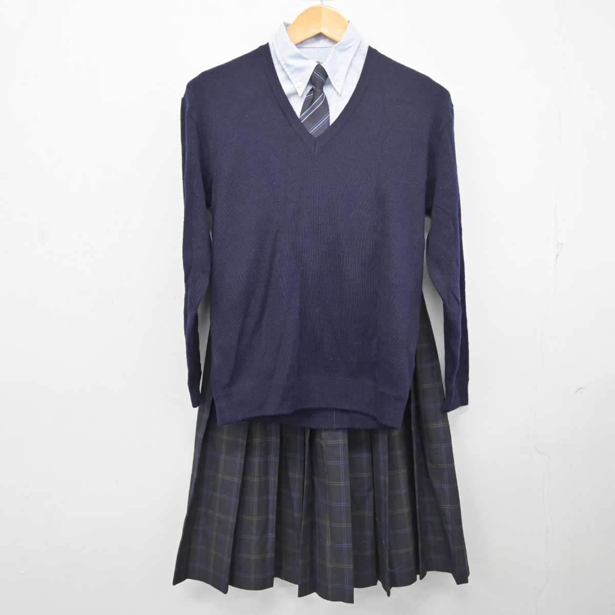 【中古】兵庫県 尼崎市立成良中学校 女子制服 5点 (ブレザー・ニット・シャツ・スカート) sf078264