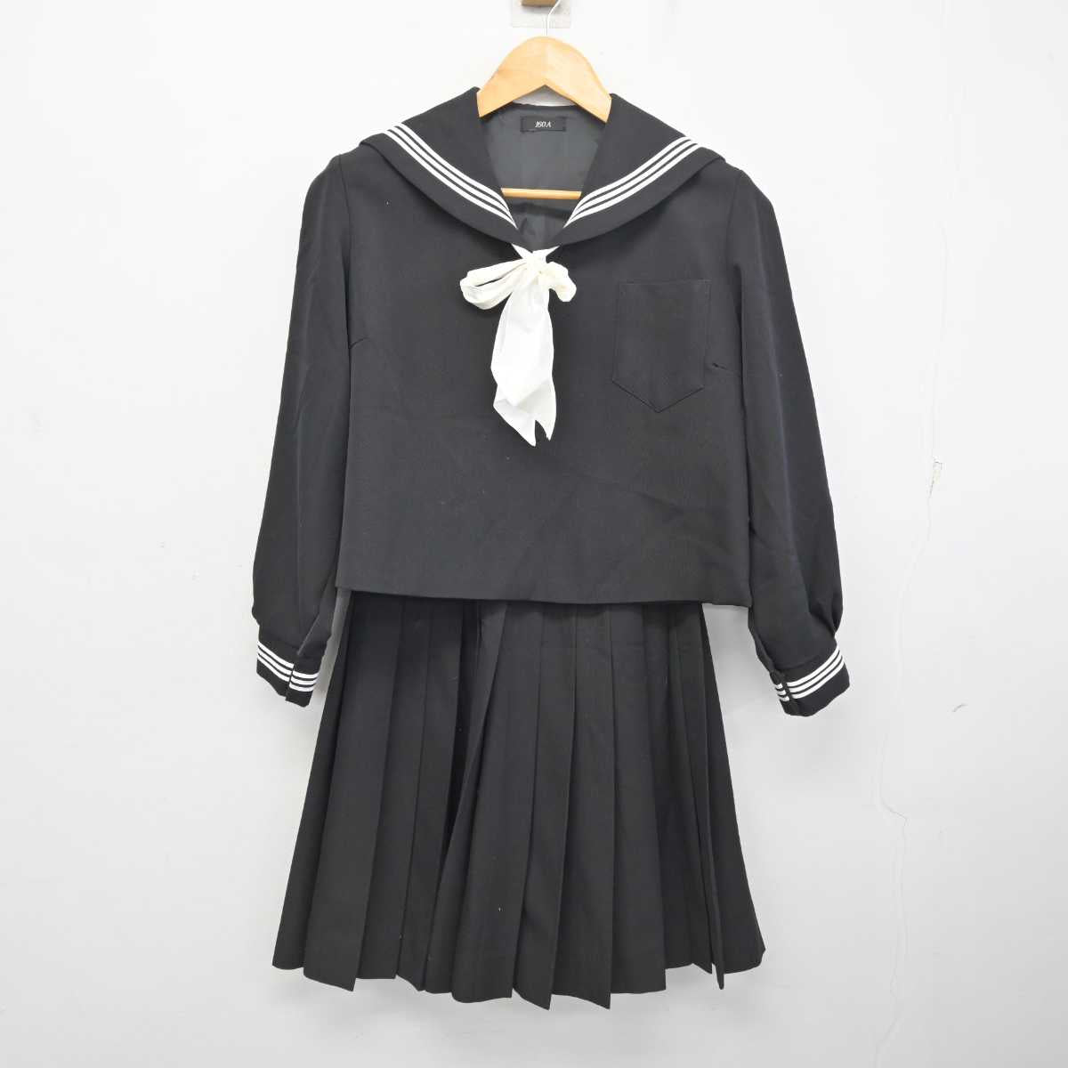 【中古】愛知県 高浜中学校 女子制服 3点 (セーラー服・スカート) sf078279