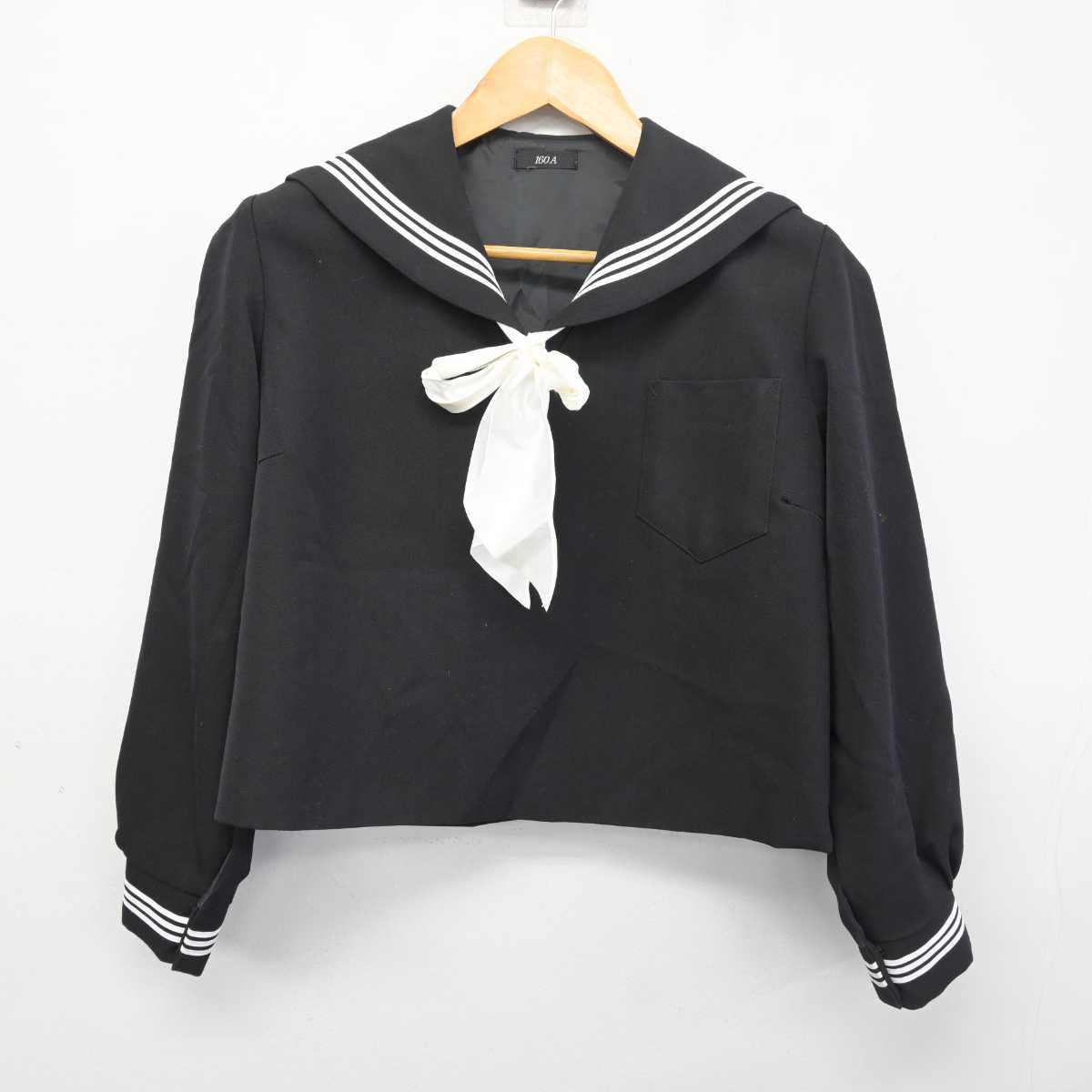 【中古】愛知県 高浜中学校 女子制服 3点 (セーラー服・スカート) sf078279