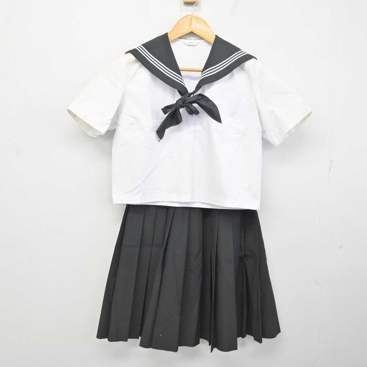 【中古】愛知県 高浜中学校 女子制服 3点 (セーラー服・スカート) sf078281