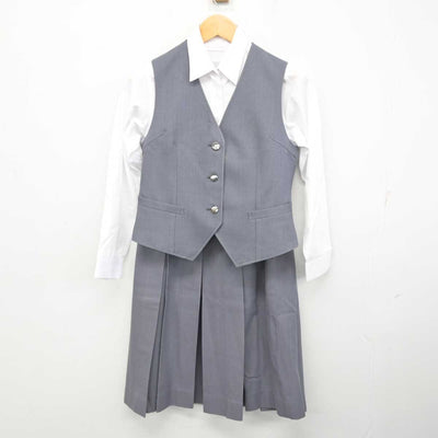 【中古】埼玉県 東金子中学校 女子制服 4点 (ブレザー・ベスト・シャツ・スカート) sf078287