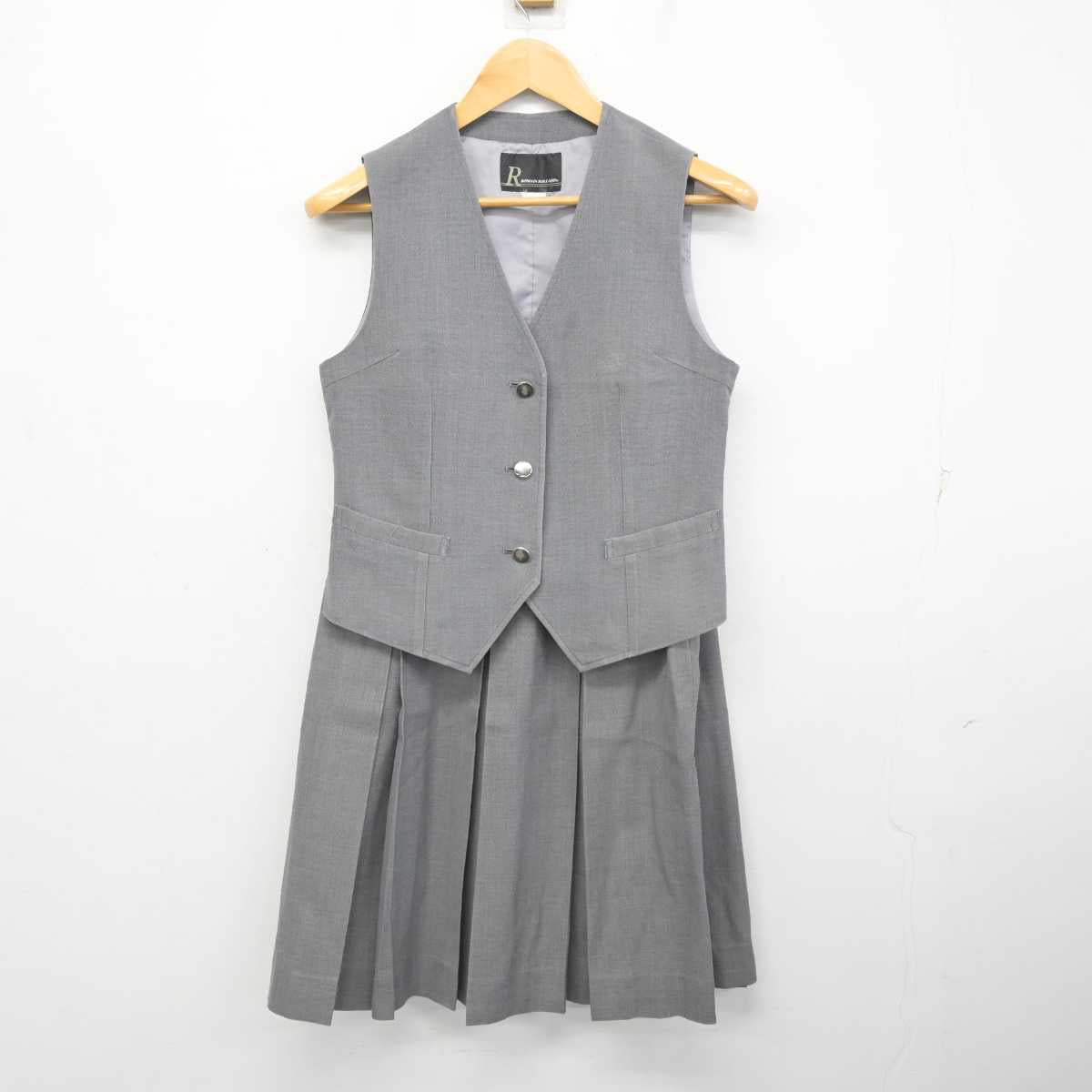 【中古】埼玉県 東金子中学校 女子制服 2点 (ベスト・スカート) sf078288