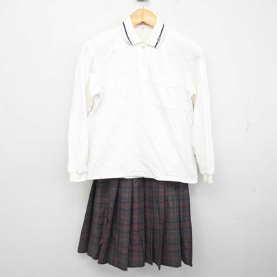 【中古】広島県 美木中学校 女子制服 2点 (シャツ・スカート) sf078304