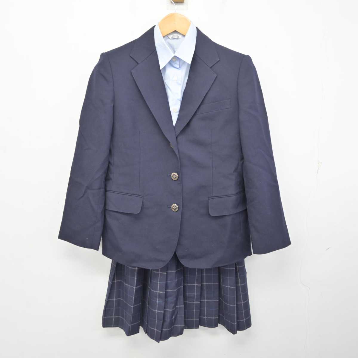 【中古】島根県 島根中央高等学校 女子制服 3点 (ブレザー・シャツ・スカート) sf078307