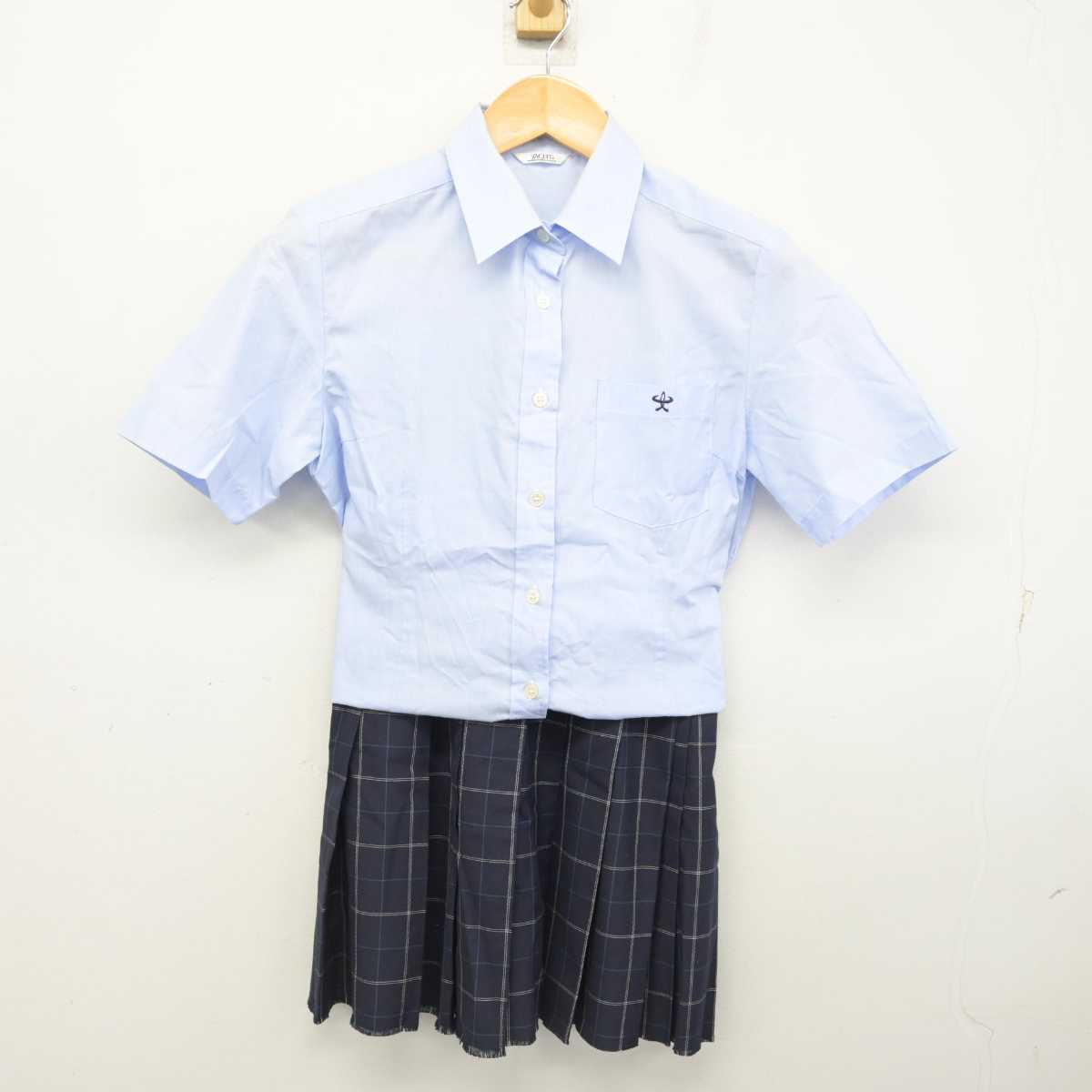 【中古】島根県 島根中央高等学校 女子制服 2点 (シャツ・スカート) sf078308