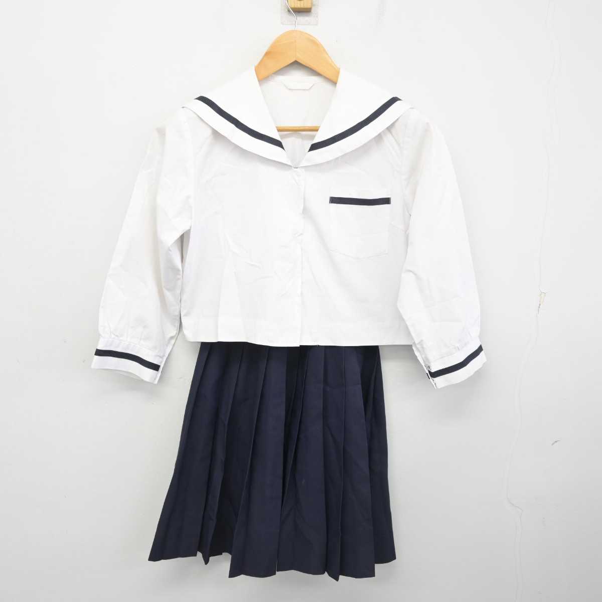 【中古】島根県 江津中学校 女子制服 2点 (セーラー服・スカート) sf078315