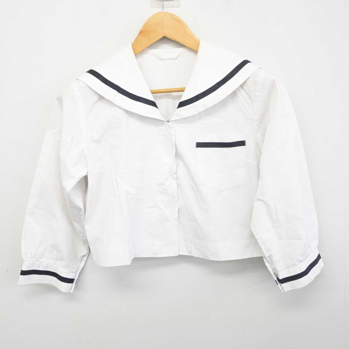 【中古】島根県 江津中学校 女子制服 2点 (セーラー服・スカート) sf078315