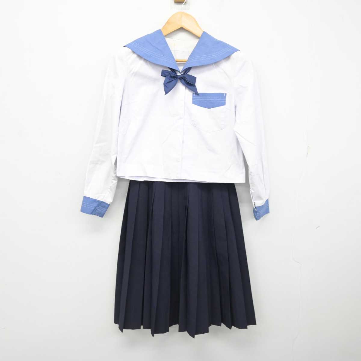 【中古】島根県 浜田高等学校 女子制服 3点 (セーラー服・スカート) sf078319