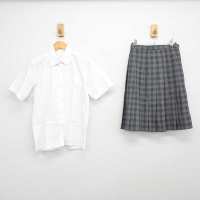 【中古】東京都 西池袋中学校 女子制服 3点 (ニットベスト・シャツ・スカート) sf078333