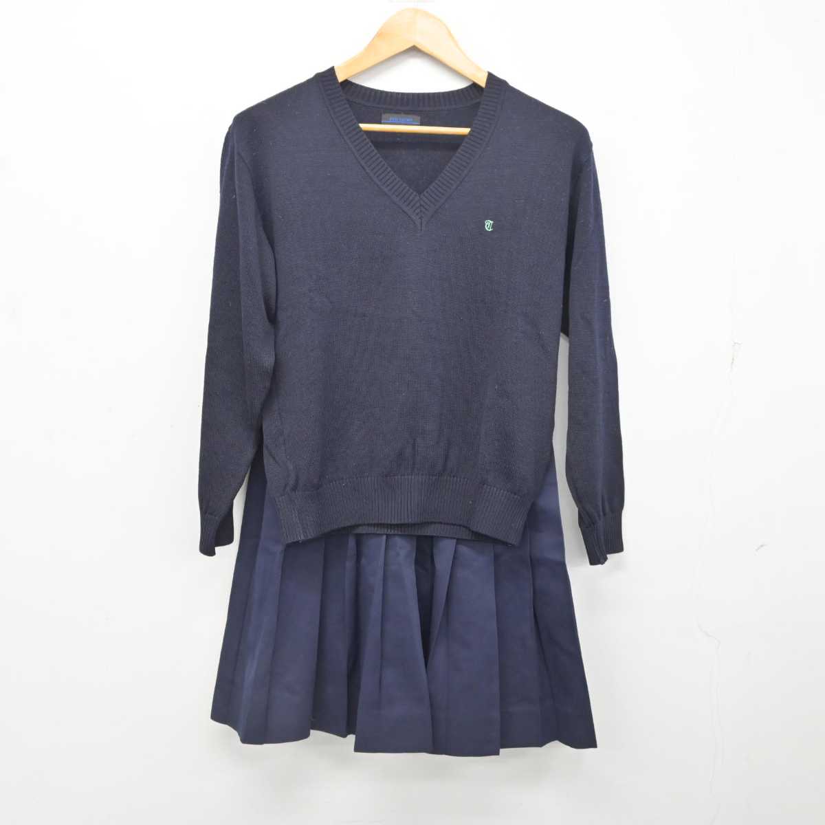 【中古】東京都 芝小学校 女子制服 3点 (ブレザー・ニット・スカート) sf078334